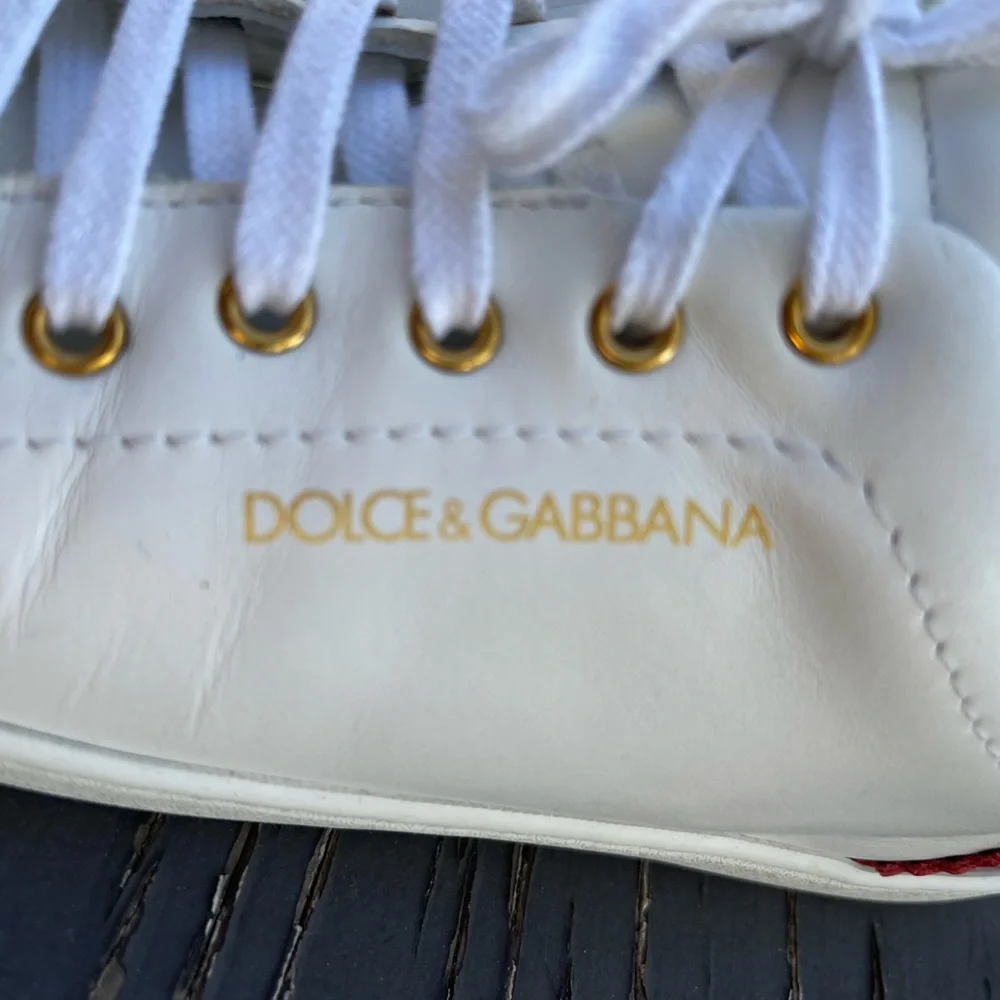 D&G Kids Bassa Leather Sneakers From 5 to 7 Years Old Size 3
